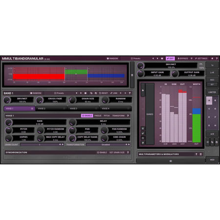 MeldaProduction MMultiBandGranular Granular Synthesizer Software Plug-In, Electronic Download