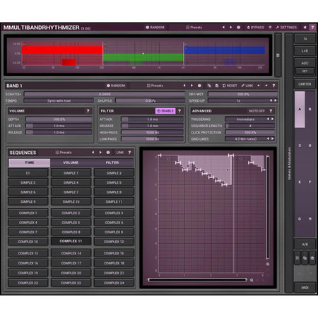 MeldaProduction MMultiBandRhythmizer Time Manipulation Effect Software Plug-In, Electronic Download