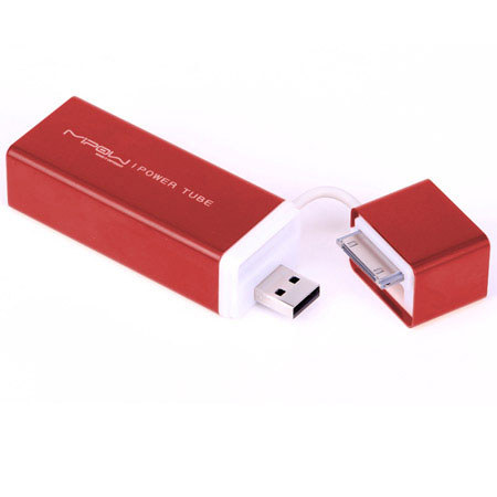 MiPow SP3000 Power Tube 3000mAh Backup Battery, Red