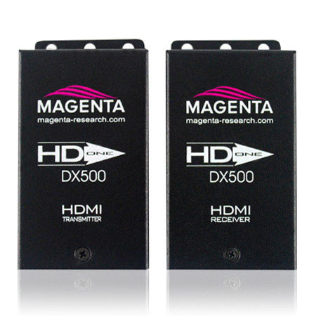 Magenta Research HD-One DX-500 500' HDMI Extender Kit, Includes HDMI Video/Audio Transmitter, Receiver, 2x Power Supply