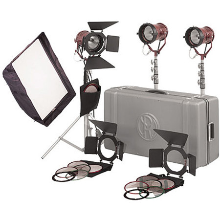 Mole-Richardson Teenie-Mole Open Face 3 Light Pro Kit, 1950 Total Watts