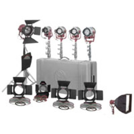 Mole-Richardson Quartz InBetweenie, 2-Betweenie, Tweenie, Mickey-Mole 5 Light Pro Kit, 2450 Total Watts.