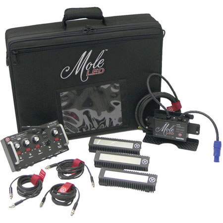 Mole-Richardson MoleLED 3-Single Light Kit, Tungsten