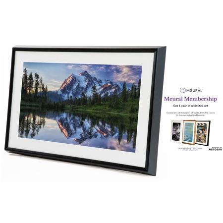 Meural Canvas - Leonora Black With Membership,- One-Year Subscription to Art