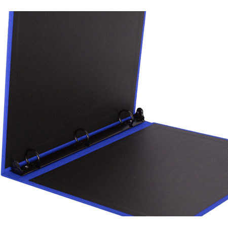 Michael Roger Blue Woven Cloth 3-Ring Binder (1"cap.)