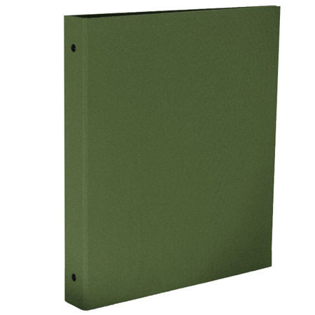 Michael Roger Olive Woven Cloth 3-Ring Binder (1" Cap.)
