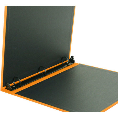 Michael Roger Tangerine Woven Cloth 3Ring Binder(1"Cap)
