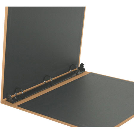 Michael Roger Tan Woven Cloth 3-Ring Binder (1"cap.)