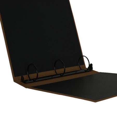 Michael Roger Brown Woven Cloth 3-Ring Binder (2" Cap.)