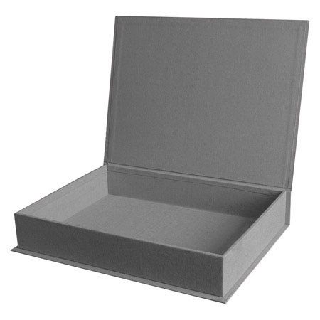 Michael Roger Gray Book Cloth Box, 9 in x 12 in x2 in