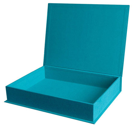 Michael Roger Spruce Book Cloth Box, 9 in x 12 in x2 in