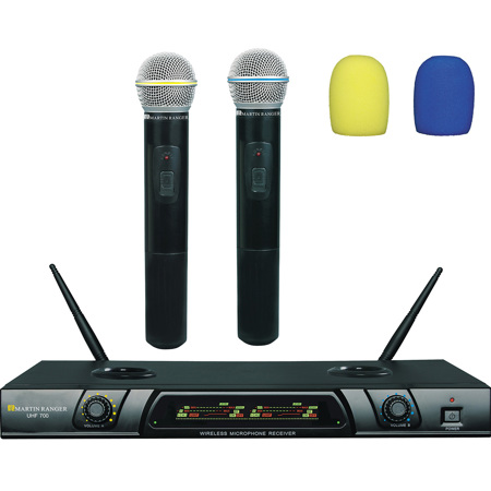 Martin Ranger UHF-700 Dual Channel Plug-N-Recharge Wireless Microphone System