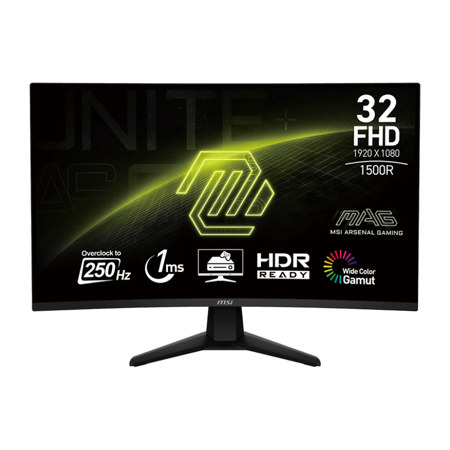 MSI MAG 32C6X 31.5" 16:9 Full HD 250Hz Curved VA LED HDR Gaming Monitor, Black