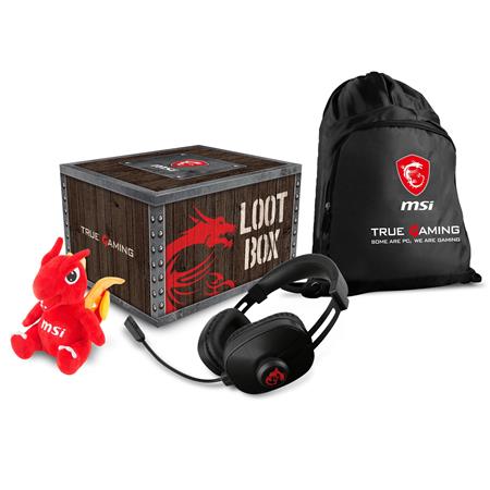 MSI True Gaming Level 2 Loot Box with Lucky Plushie, Gaming Headset &  Gaming Gear Bag