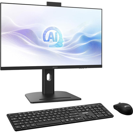 MSI Modern AM273QP AI 1UM-067US 27" WQHD 100Hz All-In-One Desktop Computer, Intel Core Ultra 7 155H 1.4GHz, 16GB RAM, 1TB SSD, Windows 11 Home, Black