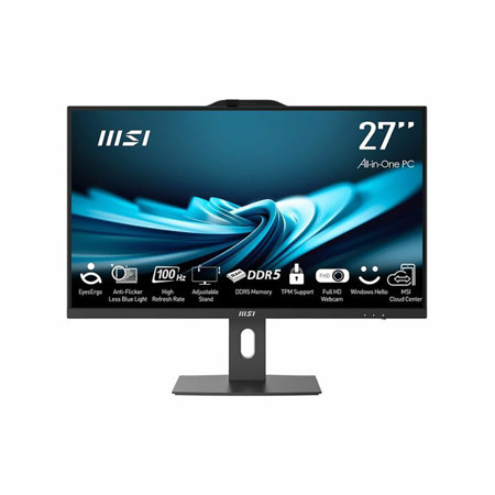 MSI PRO AP272P 14M-672UST 27" Full HD 100Hz All-In-One Desktop Computer, Intel Core i5-14400 2.5GHz, 16GB RAM, 1TB SSD, Windows 11 Pro, TAA Compliant