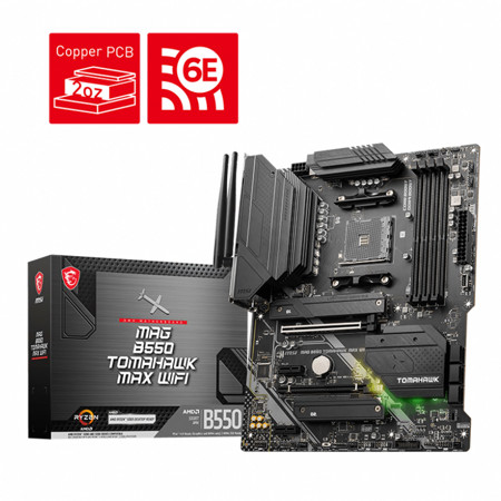 MSI MAG B550 TOMAHAWK MAX Wi-Fi AM4 SATA 6Gb/s ATX Gaming