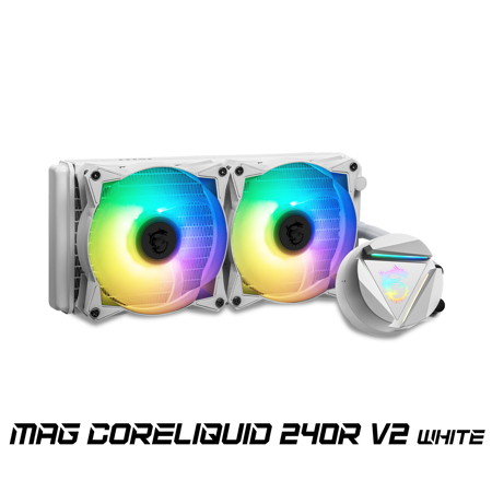 MSI MAG CORELIQUID 240R V2 ARGB CPU Liquid Cooler CL240RV2WT - Adorama