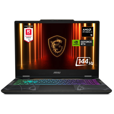 MSI Cyborg A15 AI B2HWFKG-006US 15.6" Full HD 144Hz Gaming Laptop, AMD Ryzen 9 270 4.0GHz, 16GB RAM, 1TB SSD, NVIDIA GeForce RTX 5060 8GB, Windows 11 Home, Translucent Black