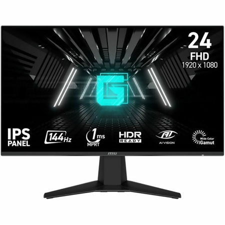 MSI G242L E14 23.8" 16:9 Full HD 144Hz IPS LCD HDR Gaming Monitor, Metallic Black