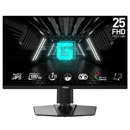 MSI G255PF E2 24.5" 16:9 Full HD 180Hz Rapid IPS LCD Gaming Monitor, Metallic Black