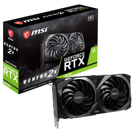 MSI GeForce RTX 3070 Ventus 2X OC 8GB GDDR6 Graphics Card, 3x DisplayPort
