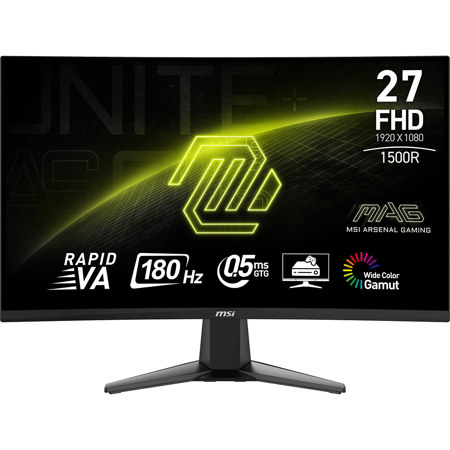 MSI MAG 27C6F 27" 16:9 Full HD 180Hz Curved VA LED HDR Gaming Monitor, Black