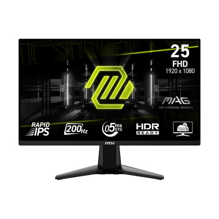 MSI MAG 255F E20 24.5" 16:9 Full HD 200Hz LCD HDR Gaming Monitor, Metallic Black