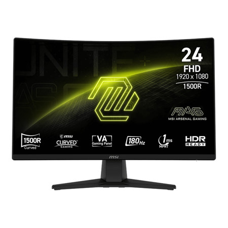MSI MAG 242C 23.6" FHD 180Hz Curved VA LCD HDR Gaming Monitor, Black