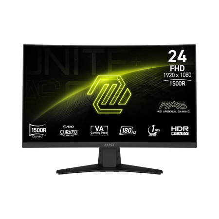 MSI MAG 244C 23.6" 16:9 Full HD 180Hz Curved VA LED HDR Gaming Monitor, Black