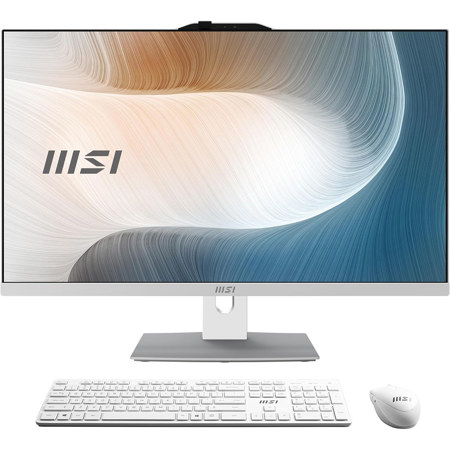 MSI Modern AM272P 1M-823US 27" Full HD All-In-One Desktop Computer, Intel Core Ultra 5-120U 1.4GHz, 16GB RAM, 1TB SSD, Windows 11 Home, White