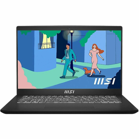MSI Modern 14 C7M-261US 14" Full HD Laptop, AMD Ryzen 7 7730U 2.0GHz, 16GB RAM, 512GB SSD, Windows 11 Pro, Classic Black