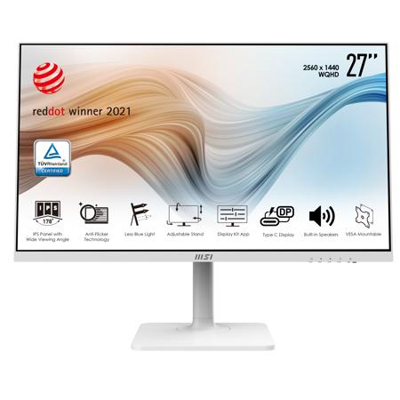 MSI Modern MD271PW 27" 16:9 Full HD IPS LCD Monitor, Built-In Speakers, White
