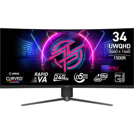 MSI MPG 346CQRF X24 34" 21:9 UWQHD 240Hz Curved VA LCD HDR Gaming Monitor