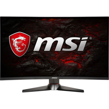 MSI Optix MAG27CQ 27" WQHD LED Curved Gaming Monitor, Metallic Dark Gray/Red