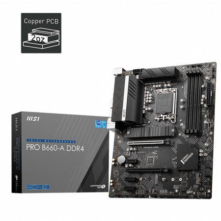 MSI PRO B660-A DDR4 LGA 1700 SATA 6Gb/s ATX Motherboard