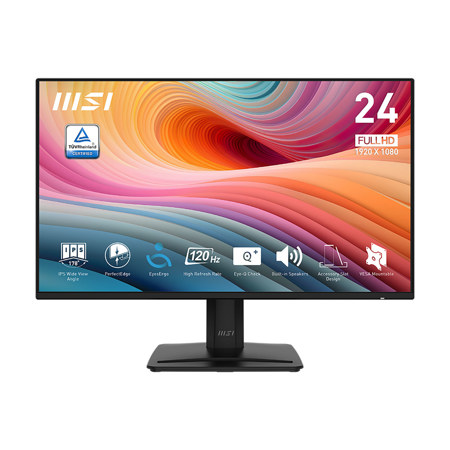MSI PRO MP242A E2 23.8" 16:9 Full HD 120Hz IPS LED HDR Monitor, Matte Black
