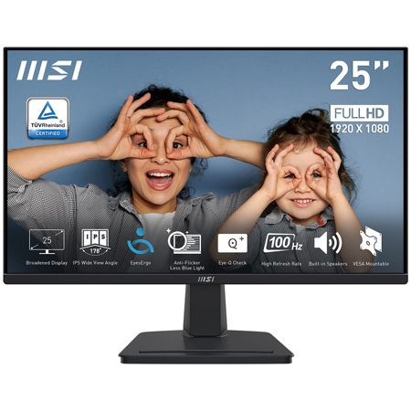 MSI PRO MP251 24.5" 16:9 Full HD 100Hz IPS WLED LCD Monitor, Matte Black 9S6-3PC2CM -001
