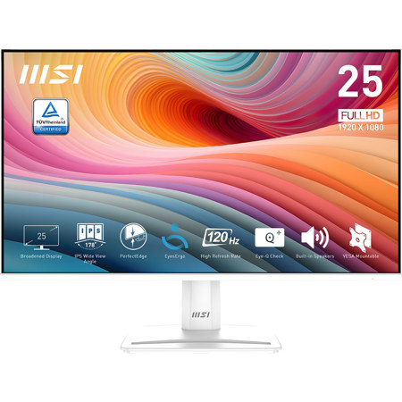 MSI PRO MP251W E2 24.5" 16:9 Full HD 120Hz IPS LCD HDR Monitor, White