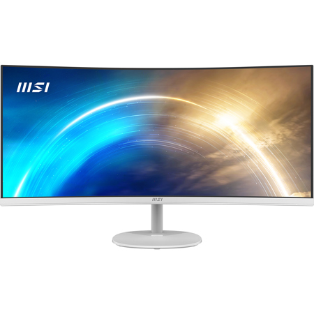MSI PRO MP341CQ 34" 21:9 UWQHD 100Hz Curved VA LCD HDR Monitor, White