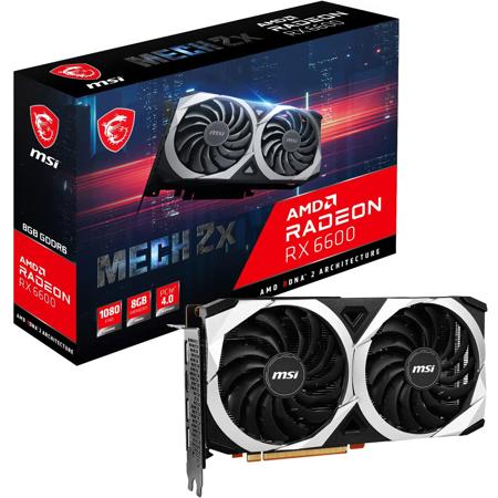 MSI Radeon RX 6600 MECH 2X 8GB GDDR6 Gaming Graphics Card R6600M3X8