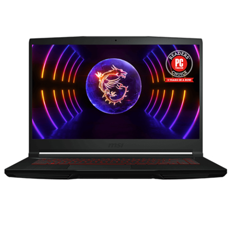 MSI Thin GF63 15.6" 12VE-066US Full HD 144Hz Gaming Laptop, Intel Core i7-12650H 2.3GHz, 16GB RAM, 512GB SSD, NVIDIA GeForce RTX 4050 6GB, Windows 11 Home, Black