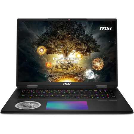 MSI Titan 18 HX Dragon Edition Norse Myth A2XWJG-440US 18" UHD+ 120Hz Gaming Laptop, Intel Core Ultra9 285HX 2.8GHz, 96GB RAM, 6TB SSD, NVIDIA GeForce RTX 5090 24GB, Windows 11 Pro
