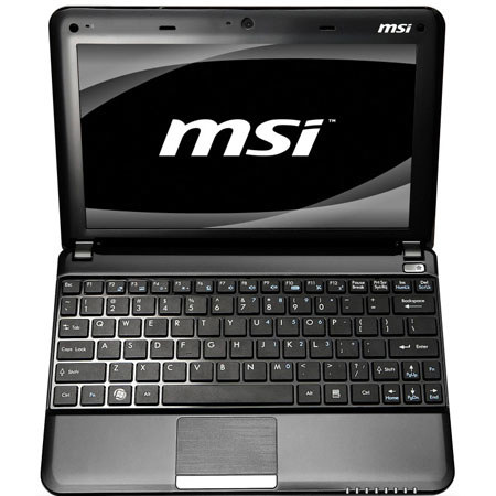 MSI U135-204US 10in Netbook with 160GB HDD, Black