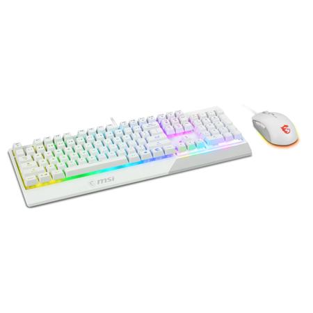 MSI Vigor GK30 Combo with Gaming Keyboard + Clutch GM11 Mouse, White