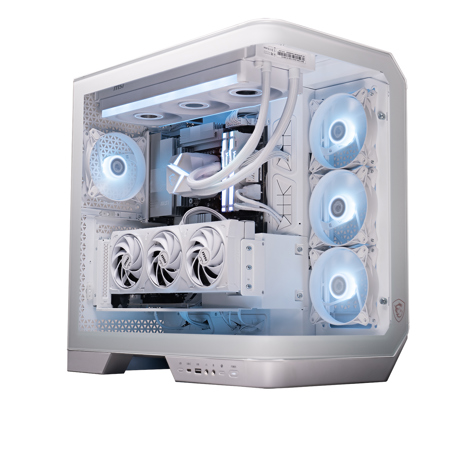 MSI Vision Elite RS AI 2nd 2NVV7-1466US Liquid Cooled Gaming Desktop Computer, Intel Core Ultra 7 265K 3.9GHz, 64GB RAM, 2TB SSD, NVIDIA GeForce RTX 5080 16GB, Windows 11 Home, White