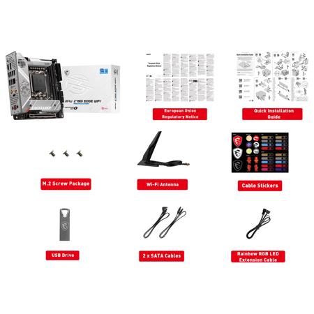 MSI MPG Z790I EDGE Wi-Fi DDR5 LGA 1700 SATA 6Gb/s ATX Gaming