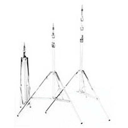 Beefy Baby Triple Riser Steel Stand with Rocky Mountain Leg, Supports 20 lbs, Maximum Height 138" (11.5'), Chrome