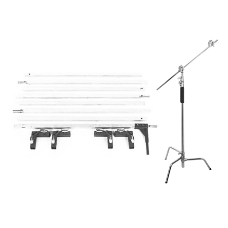 Matthews 12x12' Butterfly/Overhead Snap-A-Part Frame,Bundle with 10' C-Stand Kit