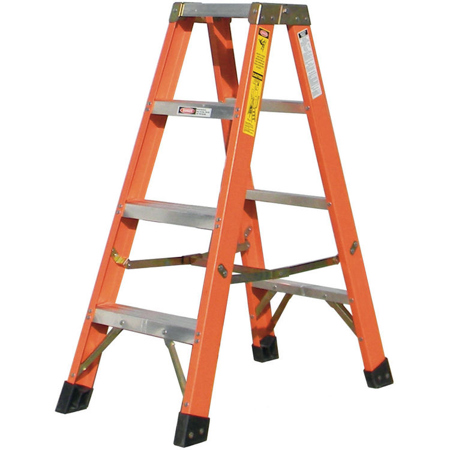 Matthews 4' Double Sided Ladder, 300 lbs Capacity